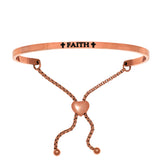 Intuitions Stainless Steel Satin Square Faith With Cross Bangle Bracelet fine designer jewelry for men and women